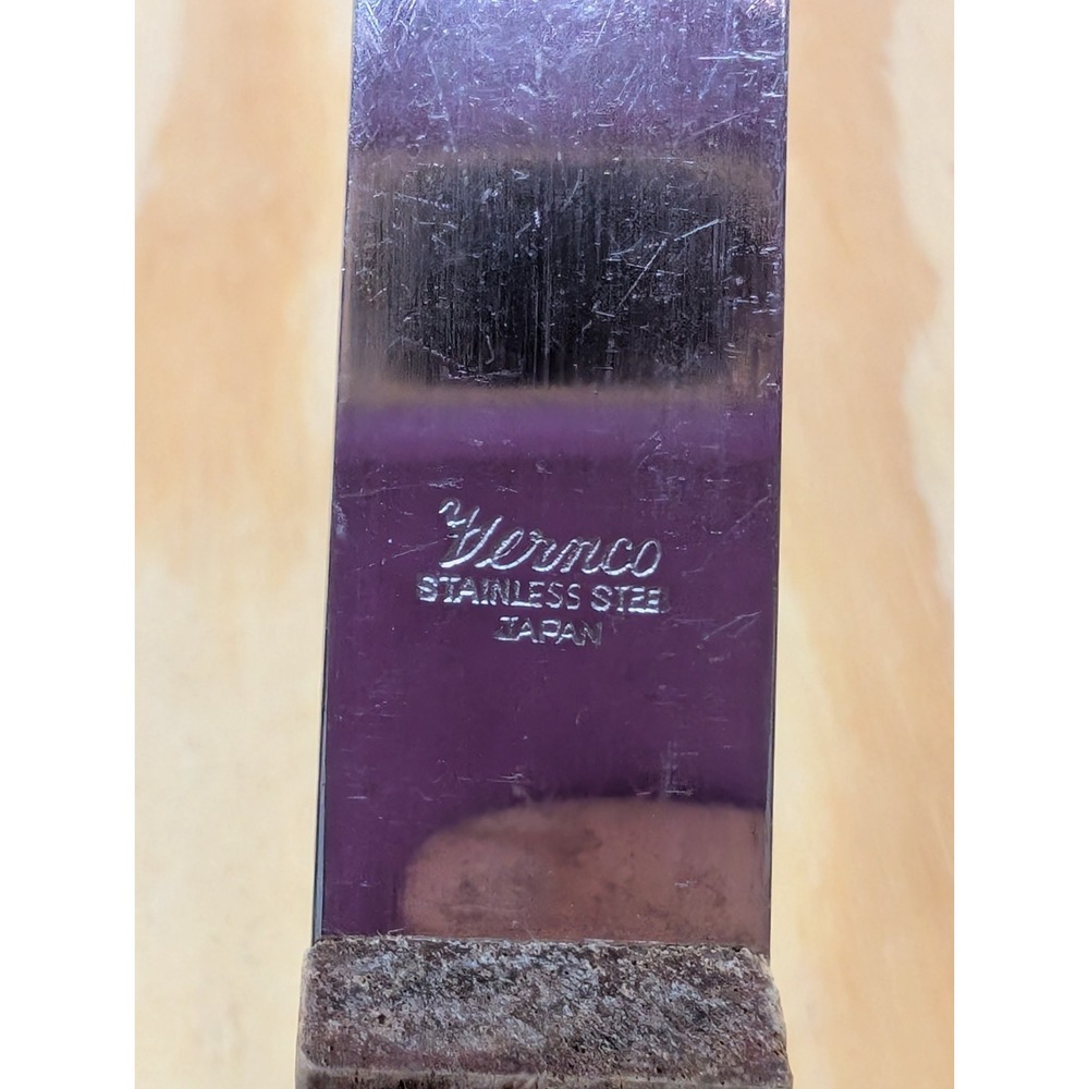 Vintage Yamco Stainless Steel Ice Cream Scoop‎ Wood Handle Haas Ohio - Picture 5 of 8